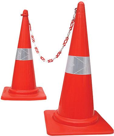 PVC Traffic Cones, Color : Red