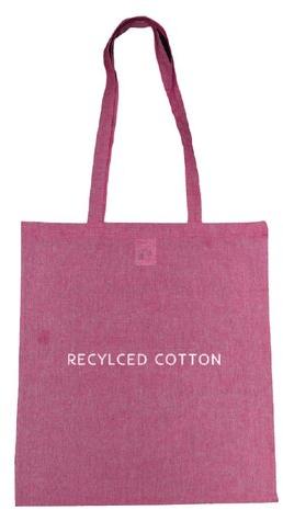 Cotton Shopper Long Handle Bag, Color : Pink
