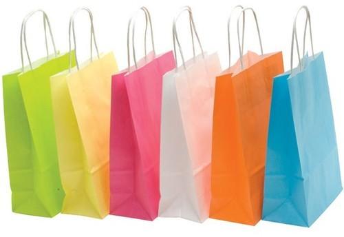 Colored Paper Bags, for Promotion, Shopping, Pattern : Plain