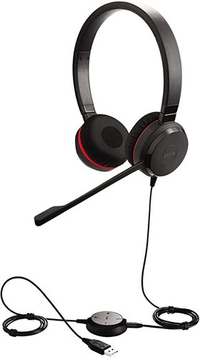 Jabra Evolve 30 II Duo Headset, Color : Black