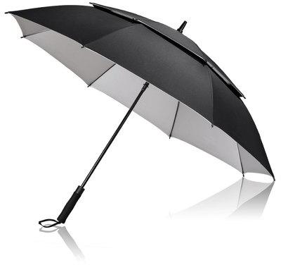 Polyester Plain Auto Open Golf Umbrella, Size : 150 cm