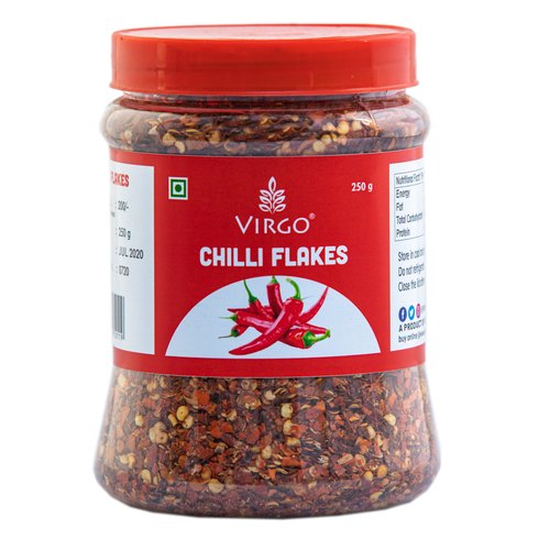 Virgo Chilli Flakes, Packaging Type : Plastic Container