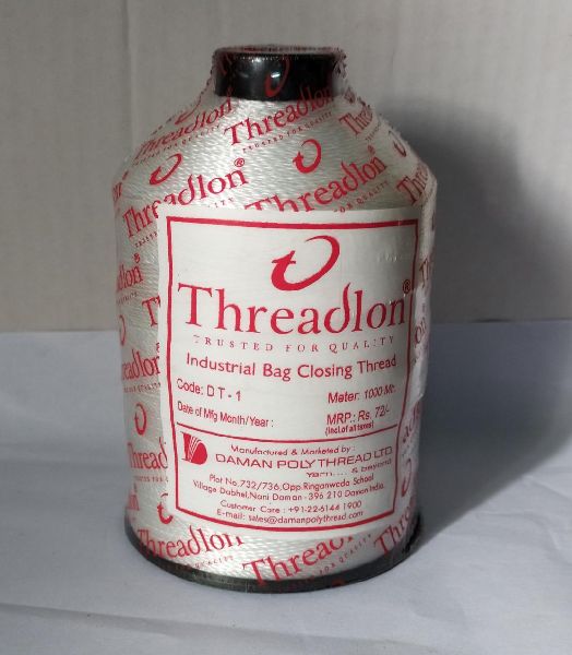 Threadlon Cream Bag Closing Thread, Packaging Type : Corrugated Box