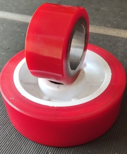 Pu Coated Conveyor Rollers, Color : Red