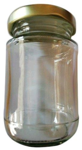 Round 200 ml Glass Ghee Jar, for Packaging, Color : Transparent