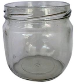 370 ml Glass Round Jar, for Packaging, Color : Transparent
