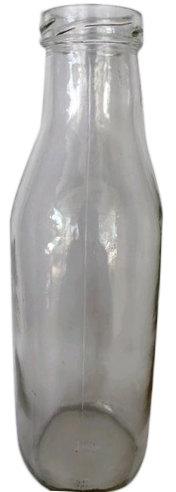 Round 500 ml Glass Milk Bottle, for Packaging, Pattern : Plain