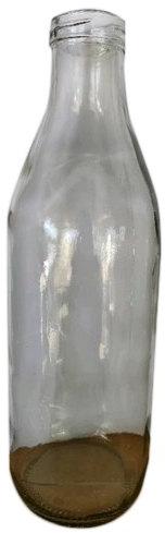 Round 750 ml Glass Milk Bottle, for Packaging, Pattern : Plain