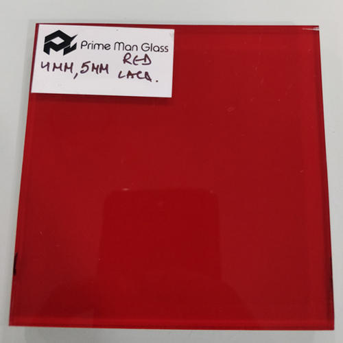 Red Lacquered Painted Glass