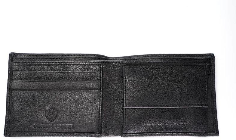 Coin wallet Mens black Ndm leather, Technics : Machine Made