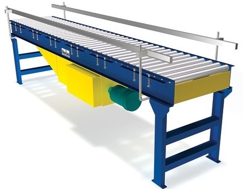 Polished Power Roller Conveyor, for Moving Goods, Packaging Type : Metal Sheet Box