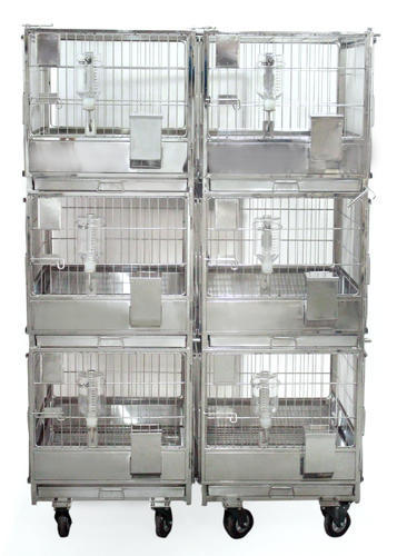 Stainless Steel Rabbit Cage, for Easy Opening, Fully Adjustable