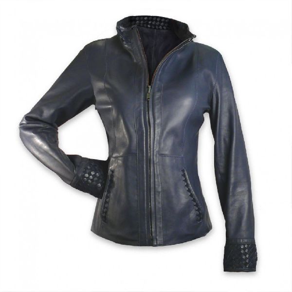 Plain Ladies Reversible Leather Jacket, Technics : Machine Made