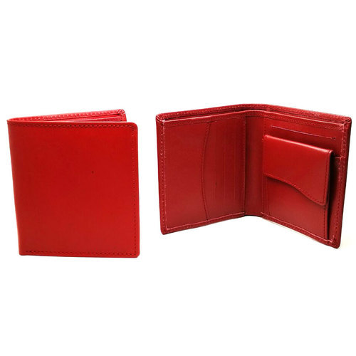 Plain Polished Mens Red Leather Wallet, Style : Modern