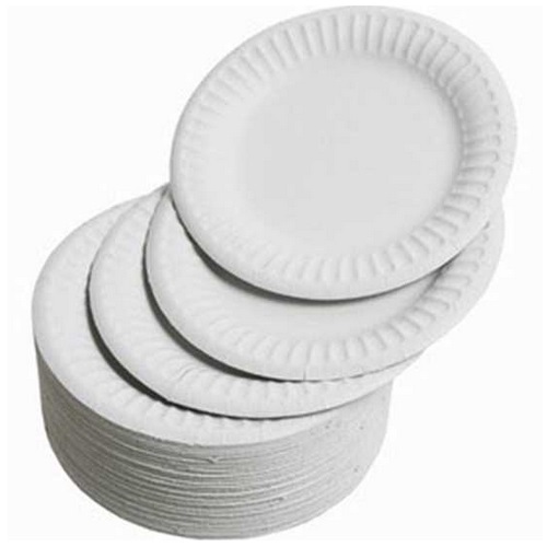Round Paper Plates, Color : White