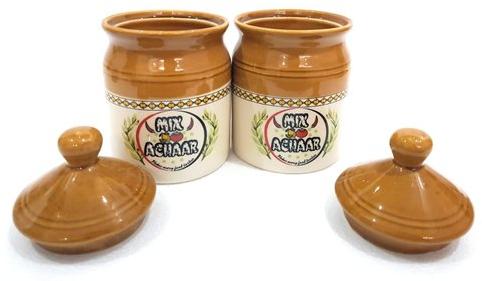 Ceramic Pickle Container, Capacity : 500 grams