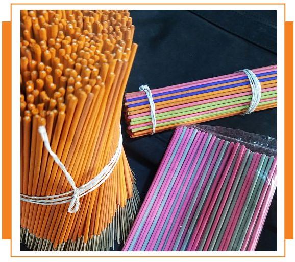 9 Inch Multicolor Raw Stick, Packaging Type : Cartons, Bags