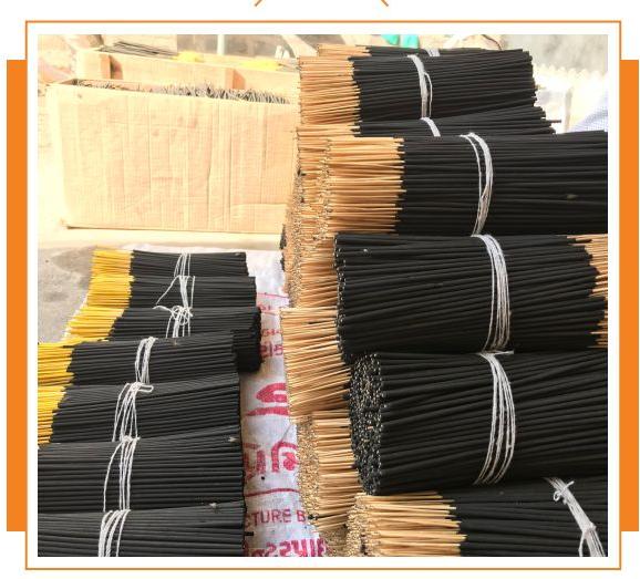 8 Inch Black Raw Stick, Packaging Type : Cartons, Bags