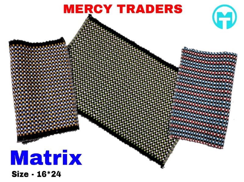 Rectangular Matrix cotton Door mat, for Restaurant, Size : Multisize