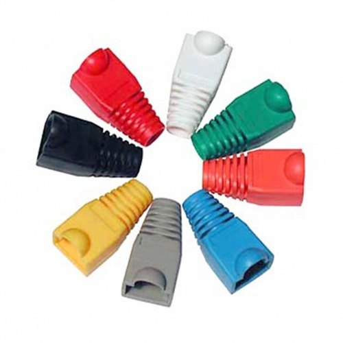 Deltafull PVC Cable Terminal Protector Boot, Color : White, Red, Black, Yellow 