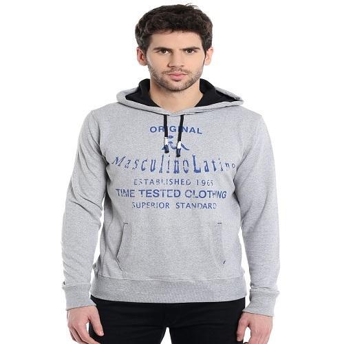 Masculino Latino Round Neck Printed Cotton Mens Winter Hoodies, Occasion : Casual Wear