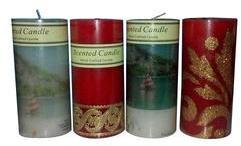 Scented Designer Pillar Candle, Packaging Type : Box