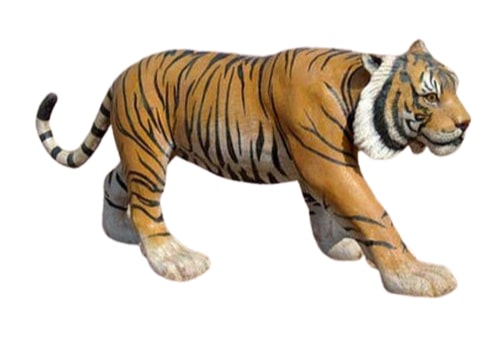 Polished Plain Fiberglass Tiger Statue, Size : Multisize