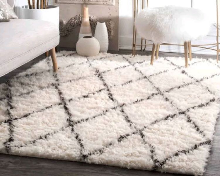 Cotton Shaggy Rugs, Size : 5x6feet, 6x7feet, 7x8feet, 8x9feet, 9x10feet