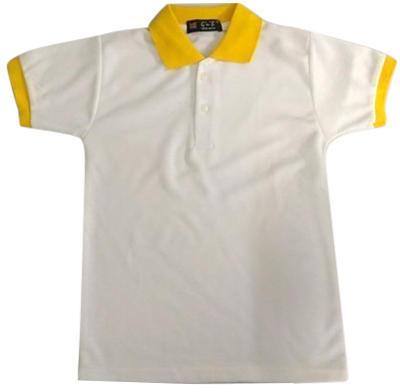 Plain Cotton White School T-Shirt