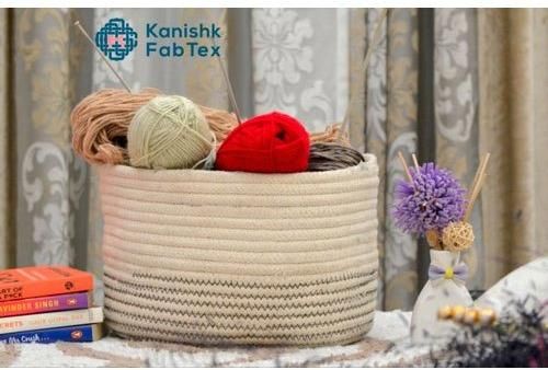 Designer Cotton Round Basket