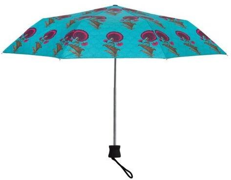 Polyester Ladies Printed Umbrella, Color : Blue