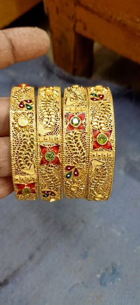 Polished Gold Bangles, Purity : 18crt, 22crt, 24crt, Occasion ...
