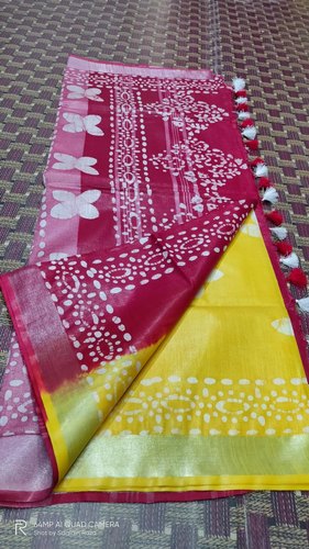 Batik Printed Cotton Saree