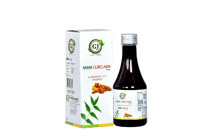 Neem curcumin syrup Immunity supplement, for Medicinal Use, Packaging Type : Plastic Bottle