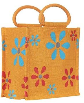 Lunch Box Jute Bag, Handle Type : Short Cotton Padded