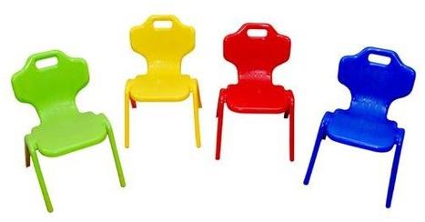 Plastic Stackable Chair, Color : Multicolor