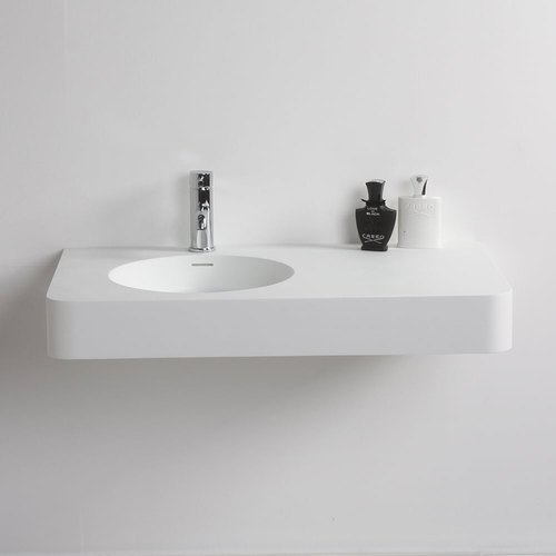 Rectangular Ceramic Wall Hung Basin, for Home, Hotel, Office, Restaurant, Feature : Fine Finishing