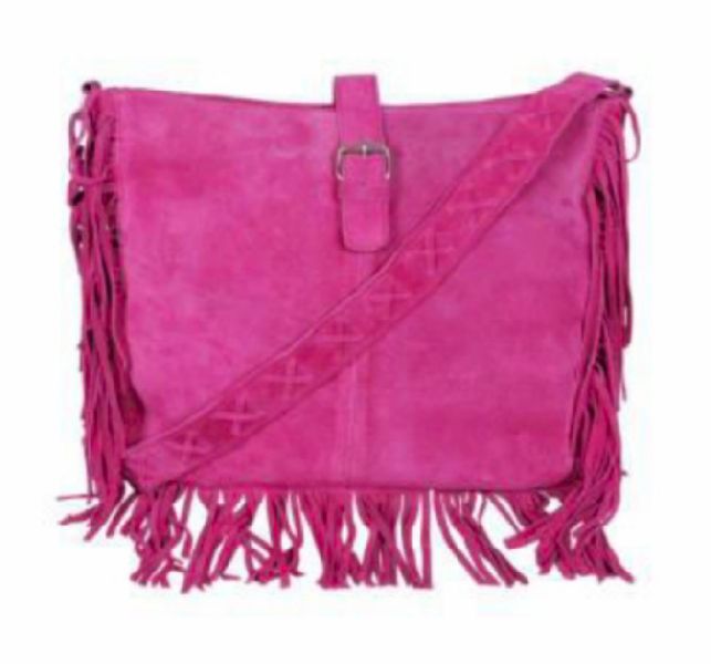 Ladies Buff Suede Leather Sling Bags, Size : 12 Inch X 12 Inch
