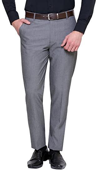 Buy Arrow Men Beige Hudson Tailored Fit Smart Flex Formal Trousers   NNNOWcom