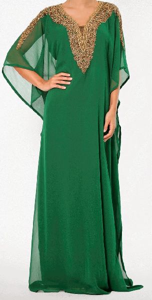 3/4 Sleeve Farasha Kaftan Dress, Pattern : Printed