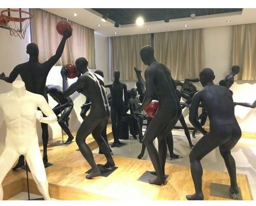 Fiberglass Male Sports Mannequins, Color : Black