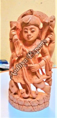 Polished Wooden Shiva Statue, for Home, Religious Purpose, Pattern : Carved