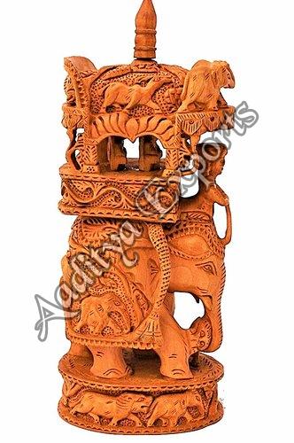 Aaditya Exports Polished Wooden Vintage Elephant Statue, for Home, Office, Shop, Feature : Best Quality