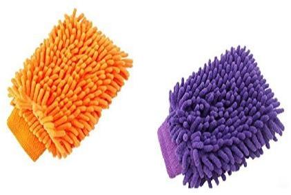 Microfiber Cleaning Glove, Size : 24 cm x 16 cm x 2 cm