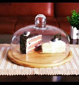 Non Coated Glass Cake Cover, Size : D6CM×H7CM