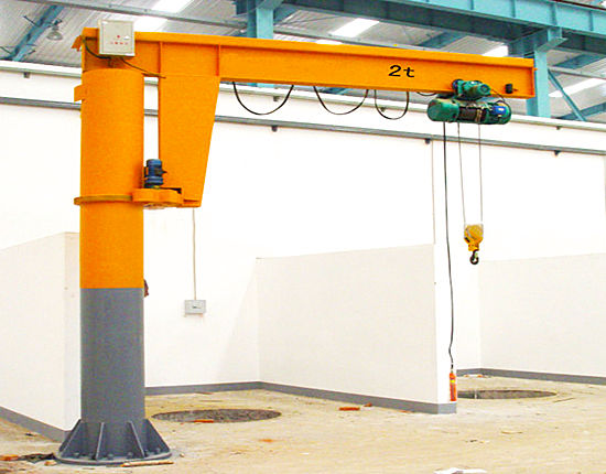 Electric Pillar Mounted Jib Crane, for Industrial, Feature : Customized Solutions, Easy To Use, Heavy Weight Lifting