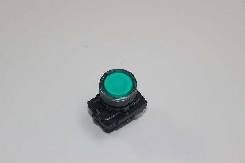 Rounded Plastic Green Illuminated Push Button, for Residential, Industrial, Packaging Type : Box