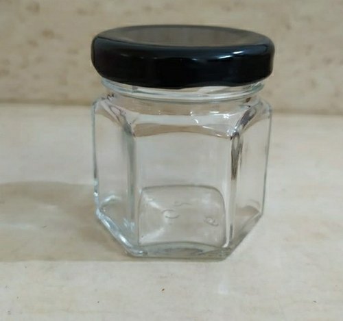 50 ml Glass Hexagonal Jar, for Packaging, Size : Standard