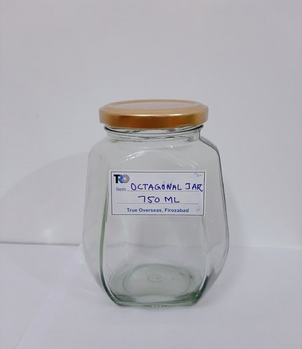 750 ml Glass Octagonal Jar, for Packaging, Size : Standard