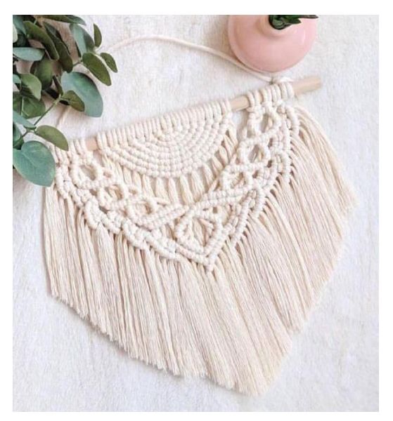 Jute Polished KT-WH-104 Macrame Wall Hanging, for Decoration, Pattern : Plain